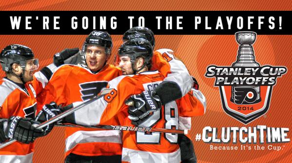 Clinched. #StanleyCup MT <a href="/NHLFlyers/">x - Philadelphia Flyers</a>: #Flyers WIN and we're going to the playoffs!