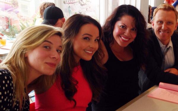 One more. Table read 10x24. @SaraRamirez <a href="/TheRealKMcKidd/">Kevin McKidd</a> <a href="/camilluddington/">Camilla Luddington</a>  #somanytears