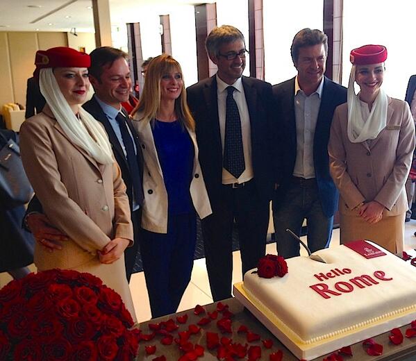 #HelloRome e marhaba a @sautieri @tourismcafe @pierozec e #paoloconticini inaugurazione @emirates a @AeroportidiRoma