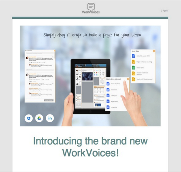 bartlacroix's tweet photo. New @WorkVoices version with drag &amp; drop workspaces launched today http://t.co/ya0U9q6L7V