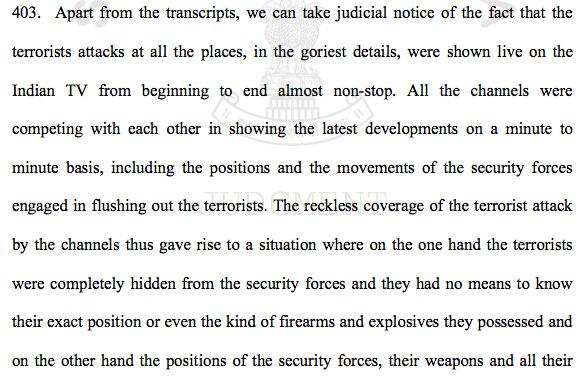 Lest we forget, same culpits were reprimanded by an institution no less than Supreme Court for 26/11 reportage..