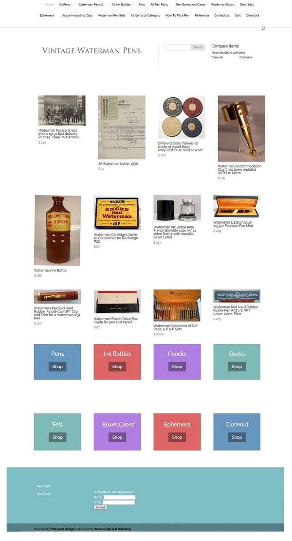 HDAWebDesign's tweet image. Have a look at the website we just built for an antique Waterman Fountain Pens dealer: vintagewatermanpens.com