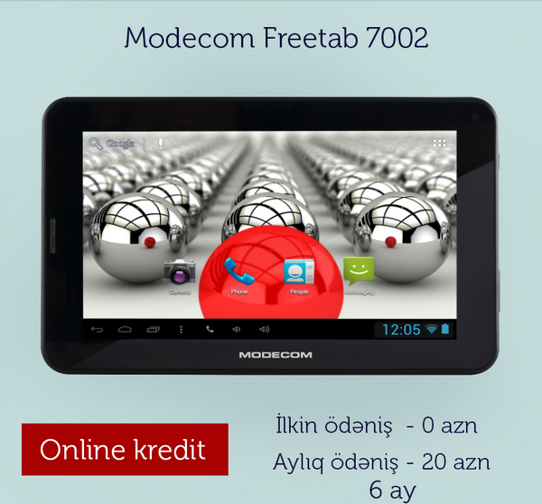 KontaktHome's tweet photo. Planşet Modecom Freetab 7002 - 99 AZN
İlkin ödənişsiz, arayışsız ONLİNE KREDİTLƏ ayda 20 AZN
http://t.co/A0yF8zL7jv http://t.co/YSuzLz8hNg