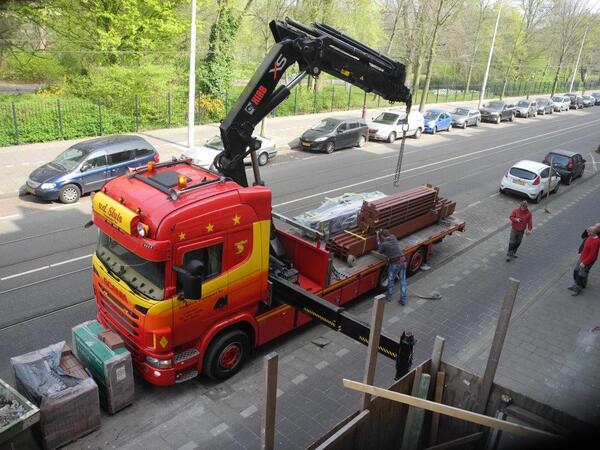 Ook in Amsterdam een #tevreden klant met stalen spanten #leukwerk #staal