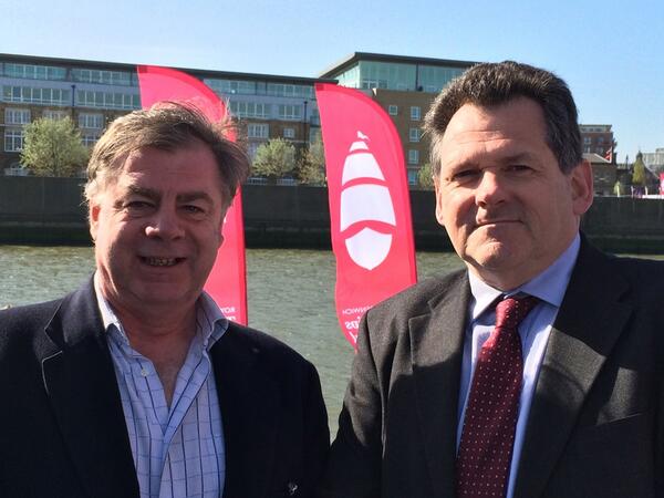 DavidNCooper's tweet photo. @robertgray16 with Chris Roberts leader of Greenwich council for the @GreenwichShow on board tall ship Tolkien http://t.co/S8dJo7us5C