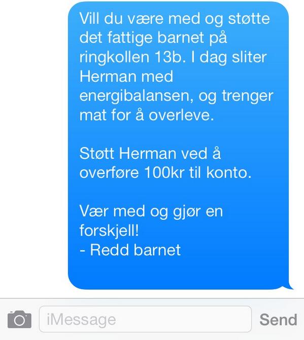 HermanAatangen's tweet photo. Hvordan spørre foreldre om penger til mat: http://t.co/giyFogXNj4