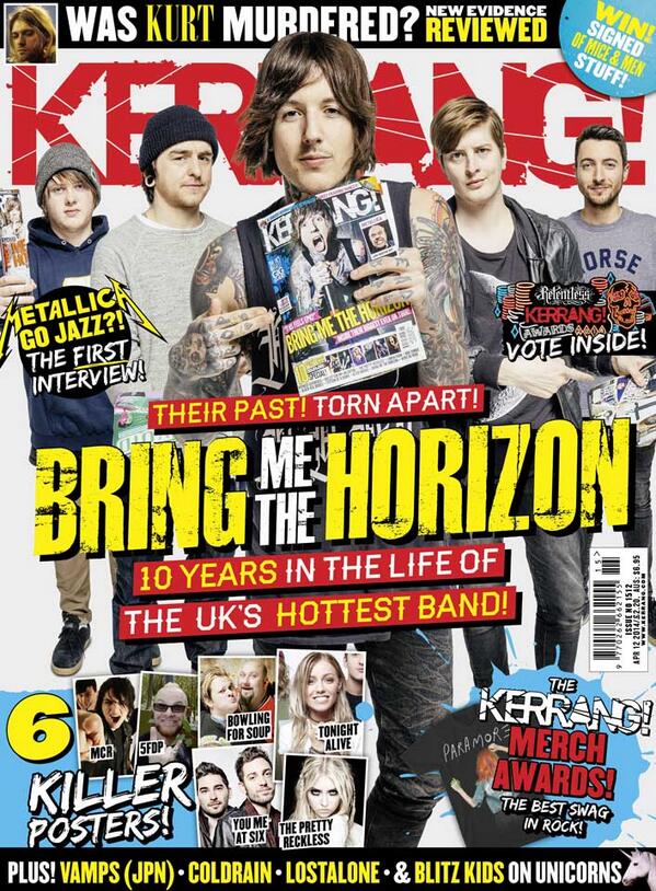 KerrangMagazine's tweet photo. HAPPY KERRANG! DAY! 10 Years In The Life Of Bring Me The Horizon (@bmthofficial). CHECK IT: http://t.co/waZG6Uuadi http://t.co/44PePstxAB