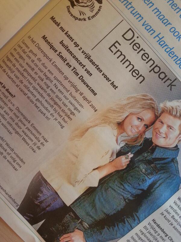 Vandaag lentebijlage bij #WeekbladDeToren. Maak kans op vrijkaarten concert Dierenpark Emmen! Meer op p. 15 bijlage.