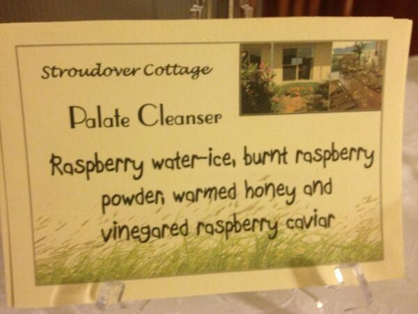 Pallate cleanser  @ Stroudover Bemboka