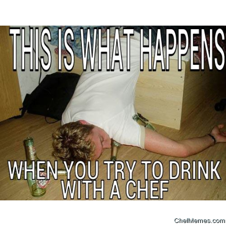 Image result for chef drinking