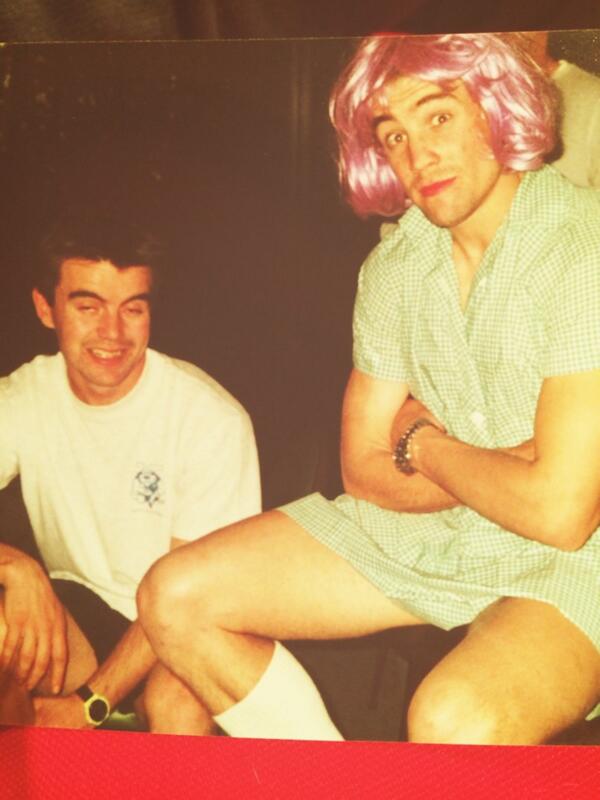 <a href="/marcusbuzz/">Marcus Buzaglo</a> @MBWhitty vintage days at ERFC footy functions. Whitts &amp; Buzz #goodlookingroosters