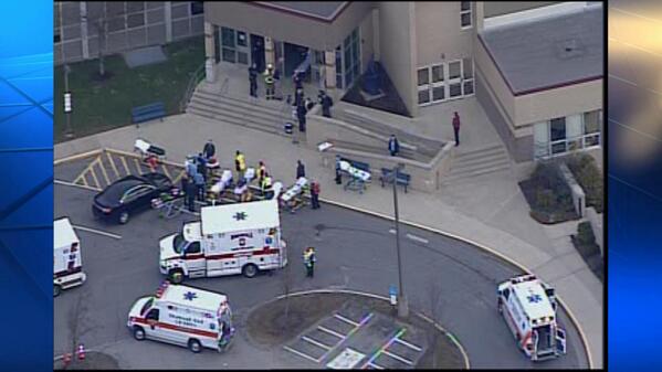 Breaking: Police at #FranklinRegional in Murrysville now going to room-to-room at the HS. 1 suspect in custody <a href="/wtae/">WTAE-TV Pittsburgh</a>
