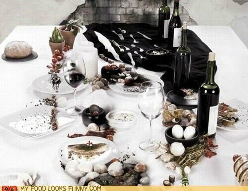 A table laid out with #food and #wine!