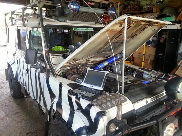 EndTuning's tweet image. Some of the more interesting cars getting a tune up, LR Defender running with a BMW M57 3.0 diesel engine