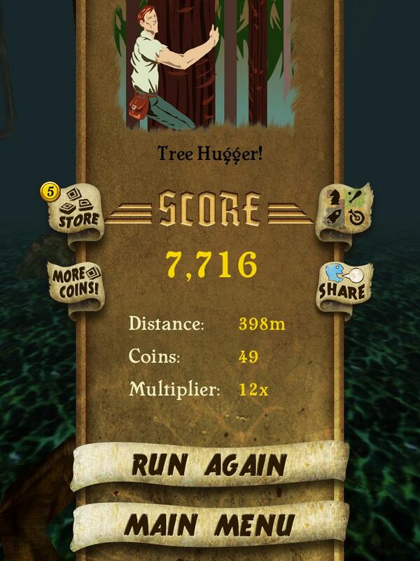 Amieejamson's tweet photo. I got 7,716 points while escaping from demon monkeys. Beat that! http://t.co/KvT9vdBrw7 #TempleRun http://t.co/1MLpJecgTt
