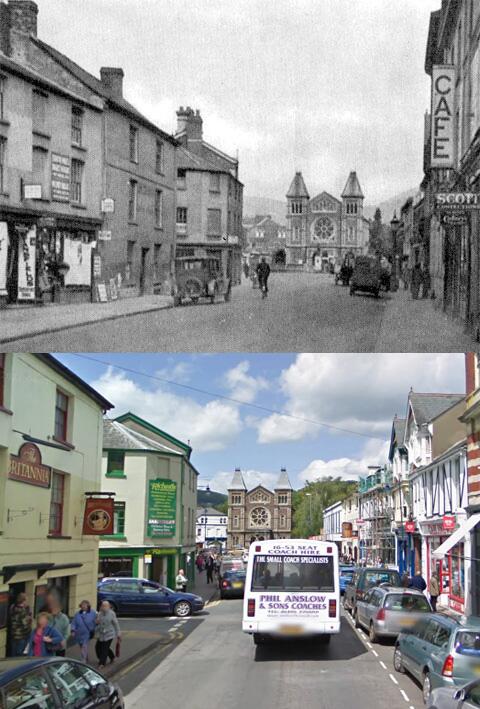 Frogmore Street, Abergavenny. Then and now. #Space4Cycling