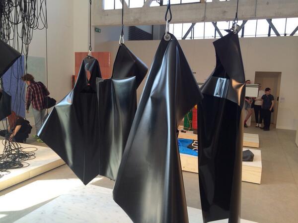 archpaper's tweet photo. Dystopian Brutalist Outerware. The name says it all. By Martjin van Strien. @DAEnews #VL14 #MilanDesignWeek2014 http://t.co/pKe9Nyx2Ww