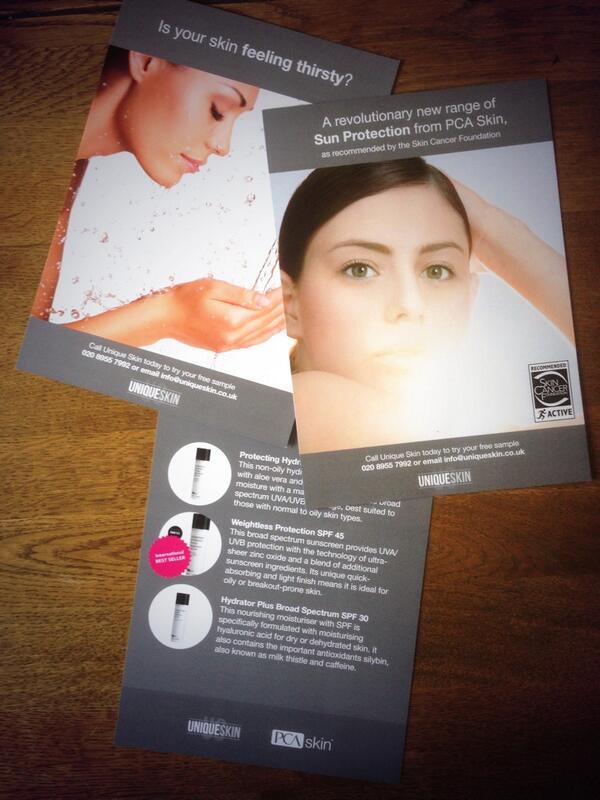 injectmedia's tweet image. Some more marketing materials designed and produced for the PCA range of skin products from @UniqueSkinUK