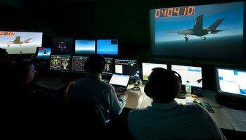 BAESystemsAir's tweet photo. @QEClassCarriers #CarrierCountdown  Simulation work continues with aircraft and ship modelled together at Warton http://t.co/DPcifWlxMc