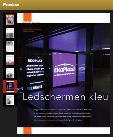 Glaifa's tweet photo. Dank aan @SignNL voor het mooie redactionele stuk #ledschermen kleuren  @Spuimarkt @denhaag Sign plus Magazine 3 http://t.co/Erd4uMIvIn