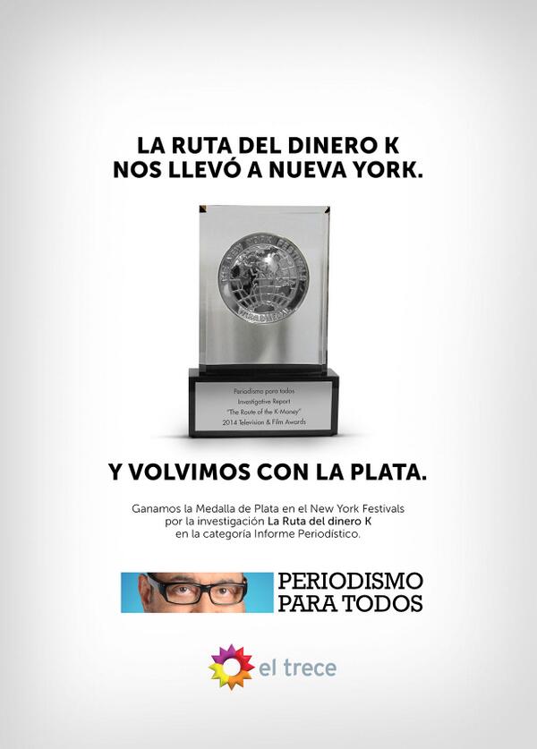 PPT_oficial's tweet photo. La Ruta del #DineroK nos llevó a Nueva York, y volvimos con la plata. Reviví ese informe: http://t.co/nuxzRAeT0H http://t.co/e4wfJ5nxjN