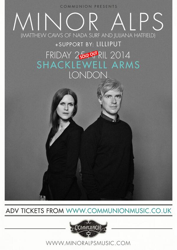 The London show on April 25 is sold out. Tickets are available for Glasgow, Manchester and Brighton.