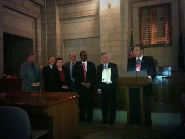 UNLExtension's tweet photo. Thank you @RonnieDGreen for speaking on behalf of @UNLExtension at the Extension Centennial proclamation signing. http://t.co/gE1YFxNKBN