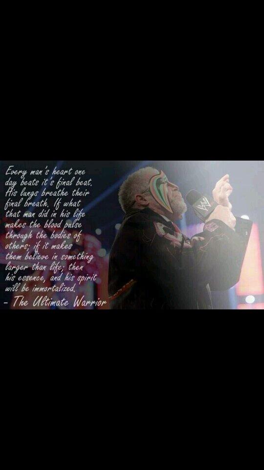 jbreezy13's tweet photo. #ripultimatewarrior can't believe it, that speech he gave on #RAW was like predetermined death #RIPUltimateWarrior http://t.co/C9mPGpZrPX