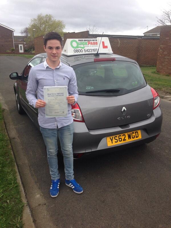quickpass2010's tweet image. Another FIRST TIME PASS.Well done Connor Walton,only 3 minor marks!! #driving lessons#South Shields#jarrow