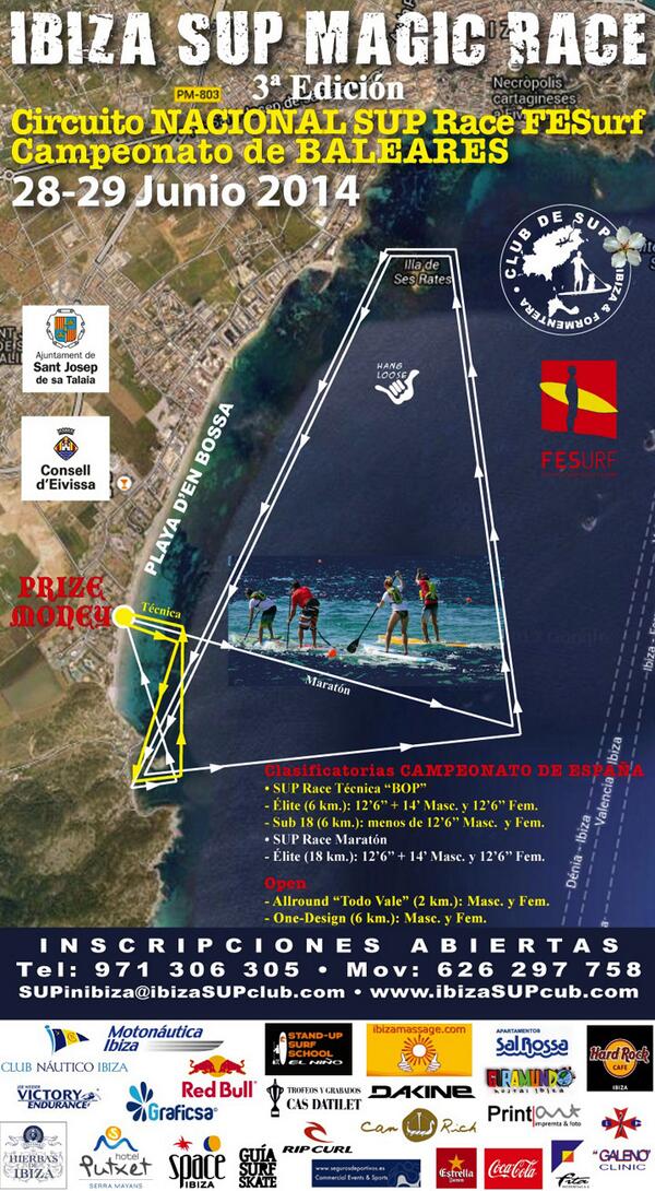 IbizaSUPClub's tweet photo. IBIZA SUP MAGIC RACE 2014 ULTIMAS NOTICIAS Programa completo y Alohamiento 28-29 de Junio  VER http://t.co/7DHZj7hIWC http://t.co/YOmaeYydw7