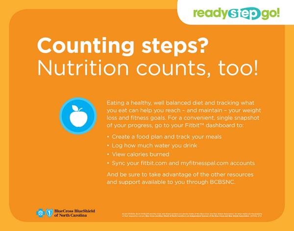 Who’s aiming for 10K steps today? Remember, nutrition counts, too! #ReadyStepGo