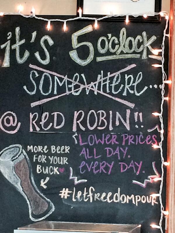 BeersForBroads's tweet photo. Out in the west end?! It's 5 o'clock somewhere at @redrobinburgers in short pump! http://t.co/SRwg9m5qsA