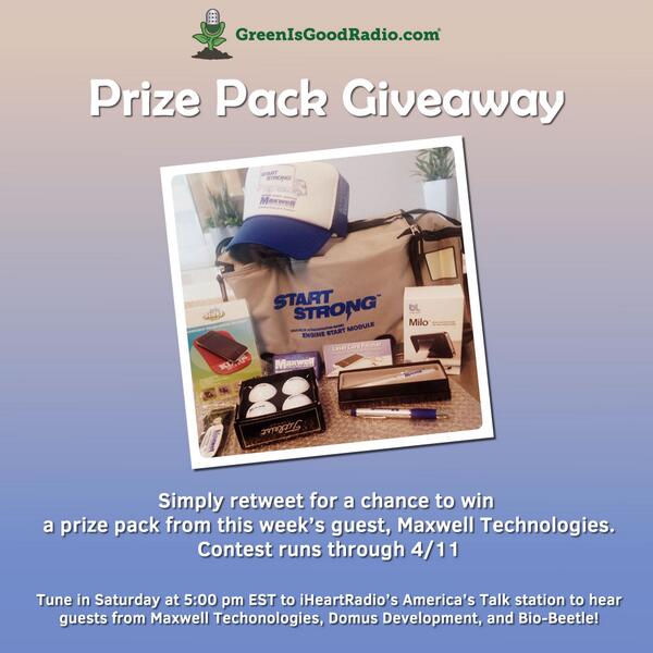We're giving away a prize pack from <a href="/Maxwell_Tech/">Maxwell Technologies</a>, who is on the show this Saturday! RT for a chance to win!
