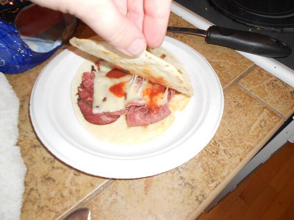 Andrew_unboxed's tweet image. The grilled Pastrami and Swiss Cheese Quesadilla #foodie #foodexperiments