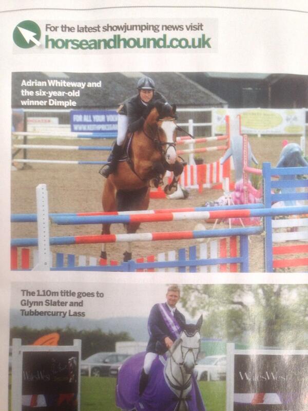 Dimple in today's <a href="/horseandhound/">Horse & Hound</a> after his 6 year old victory at the welsh masters #winner #showjumping 👍🐴