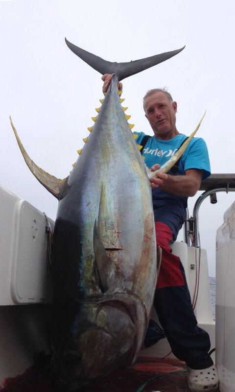 Beast of a Yellowfin caught by Gavin in the Deep off Cape Town. Fishing doesn't get much better. Sashimi or seared?