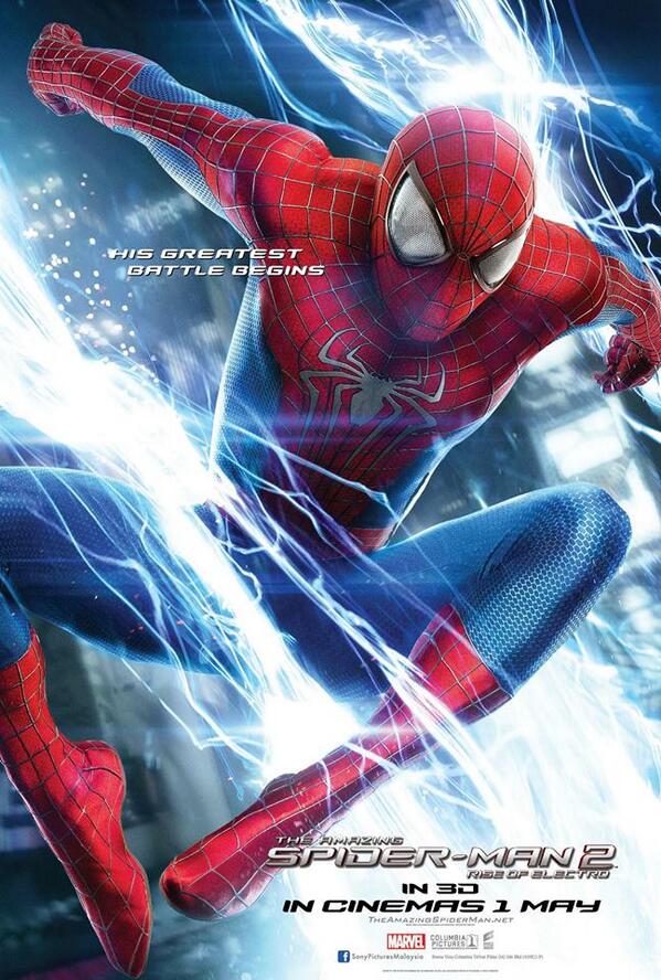 His Greatest Battle Begins.. Will you be there? 
The Amazing Spider-Man 2 - in Malaysian cinemas 1 May.