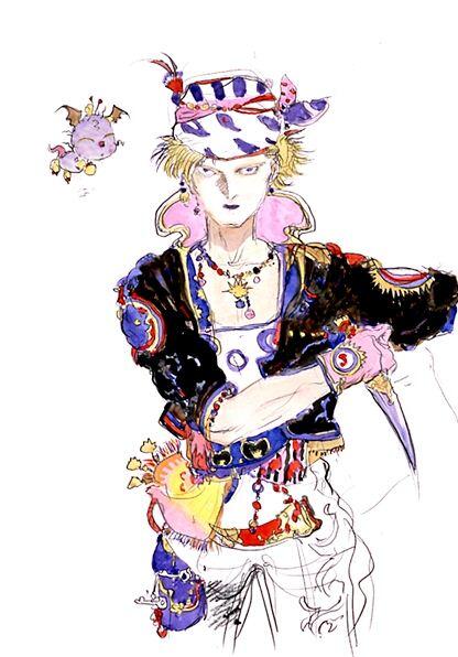 天野喜孝 FF6 版画 絵画 ロック B5サイズ