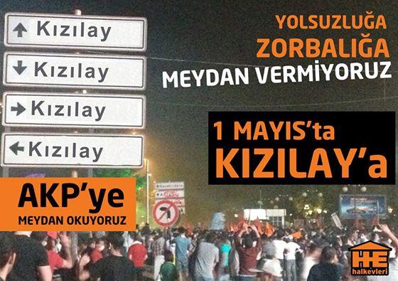 "<a href="/samutkarabulut/">Samut Karabulut</a>: #1MayıstaKızılaya Ankara'da Her Yol Kızılay'a çıkar. "