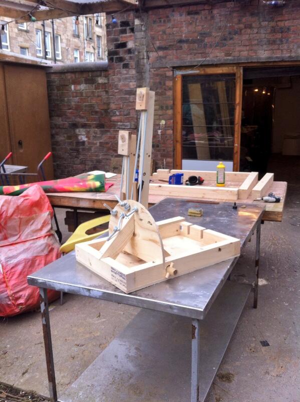 makemodestudio's tweet photo. #seedbomb #trebuchet #prototype #slingshot #test #kabloom http://t.co/nEbVPD1mid