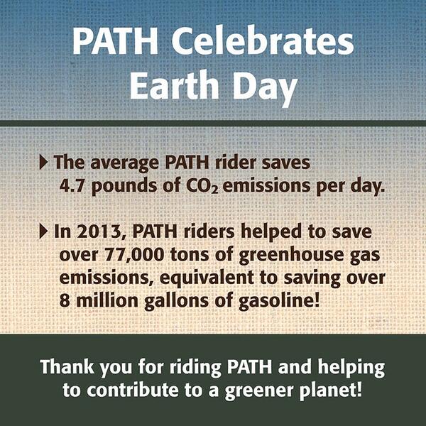 PATHTrain's tweet image. #PATHTrain celebrates #EarthDay!