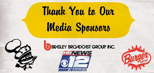 A huge THANK YOU to our media sponsors!! @WRDW <a href="/KICKS99/">KICKS 99</a> <a href="/HD983/">HD98.3 Augusta</a> <a href="/95RockAugusta/">95 Rock</a> <a href="/Ilovebobfm/">Bob</a>