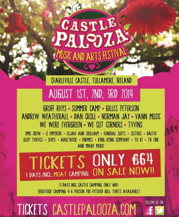 castlepalooza's tweet image. The line up you've been waiting for...#CP14
