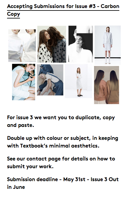 TextbookMag's tweet image. Taking submissions for issue 3! textbookmagazine@gmail.com