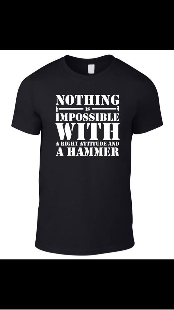 LukeBiff's tweet image. My attitude to most things in work #hammertime