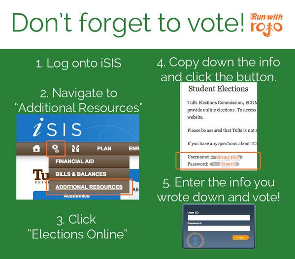 alictai's tweet photo. Regardless of who you're voting for, here's how to vote! I used it to vote @RojoForTufts. http://t.co/NdrXFL58Zq