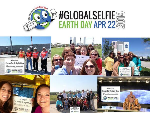 NASAKennedy's tweet photo. Don't forget to take your #GlobalSelfie TODAY! Here are some from around KSC &amp; other sites: http://t.co/rfG6zRZKIl http://t.co/ZbKJBasXPT