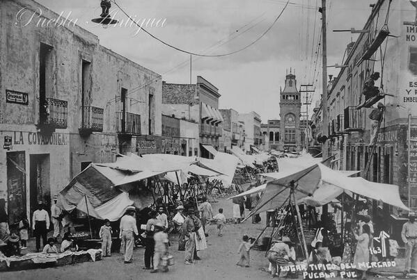 Mercado de La Victoria, uno de los lugares de Puebla que ya no existen. 