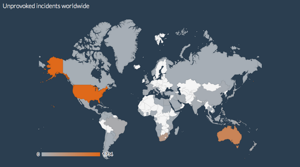 sharkattackdata's tweet image. Added an interactive heat-map of worldwide incidents to the home page--have a look. sharkattackdata.com #Sharks