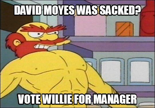 MaxSpliffington's tweet image. #DavidMoyesSacked #groundskeeperwillie #nextmanager